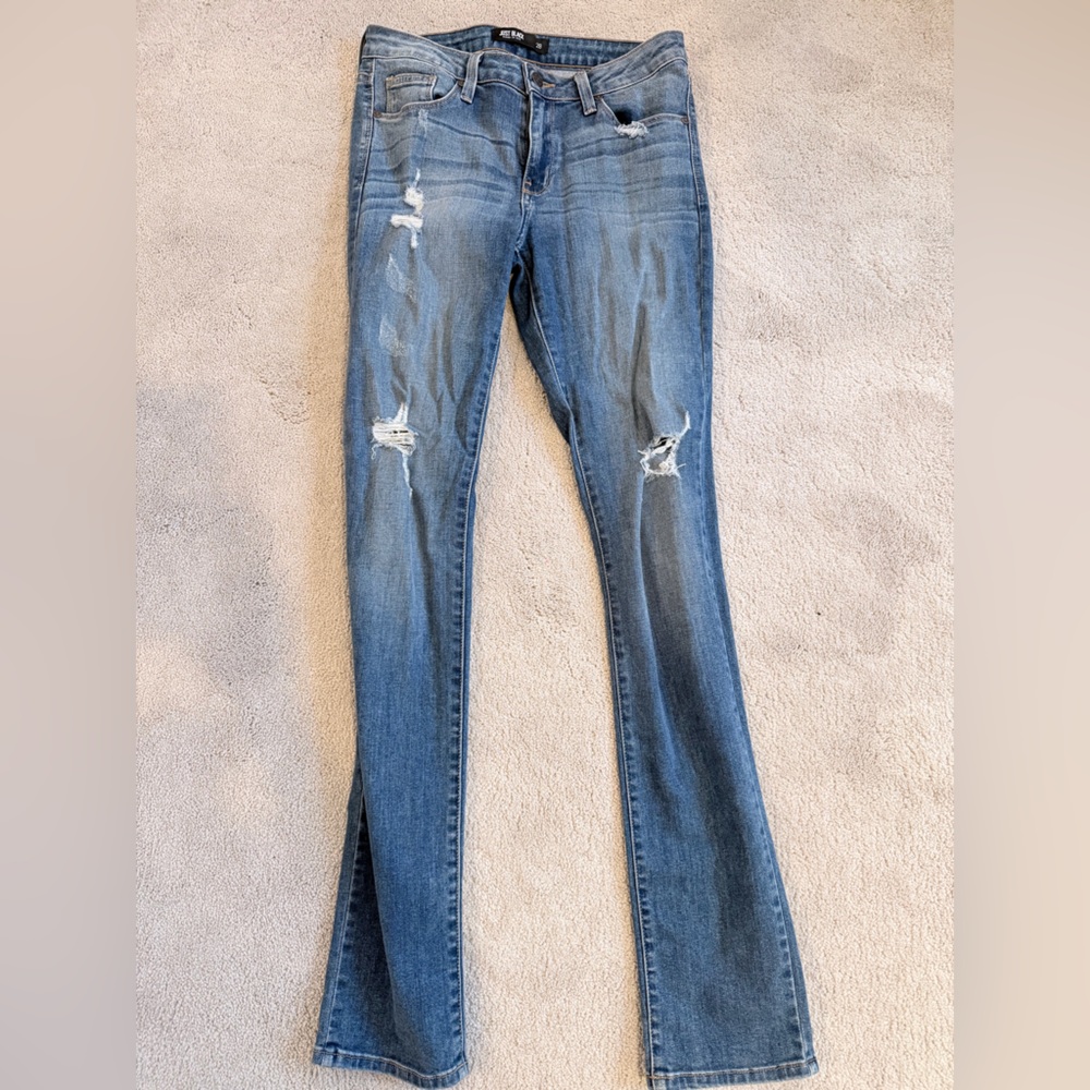 Just Black Women's Ripped Skinny Jeans - Blue